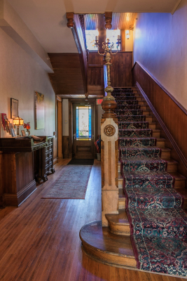 Main staircase at the Miller Inn Ithaca