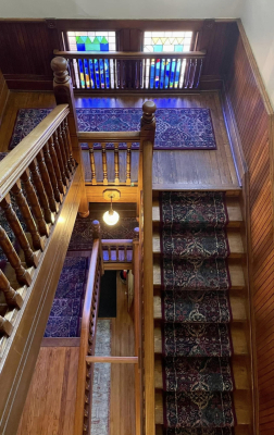 Main staircase from the top of the Miller Inn